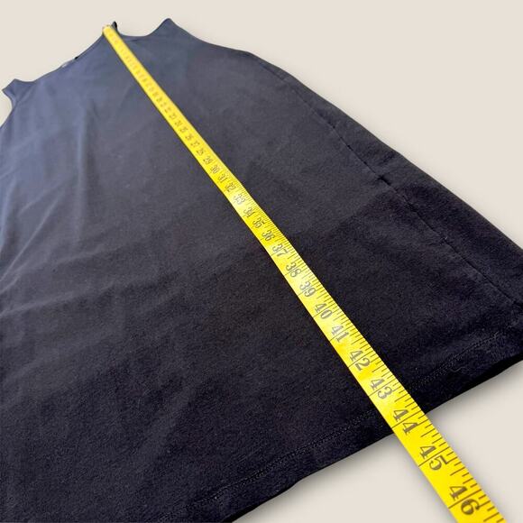 ASOS Sleeveless T Shirt Tank Midi Dress Modal Cotton Knit Size 12 Black Bodycon - Picture 11 of 12